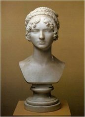 Bertel Thorvaldsen, Wilhelmine Benigna Biron - Herzogin von Sagan Büste einer Frau mit Flechtfrisur