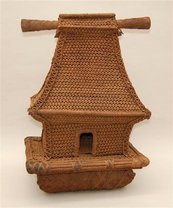 Tragbares Tempelmodell (bure kalou) geflochtener Tempel