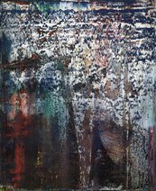 Gerhard Richter, Fels (694) abstraktes Bild, auf dem verschiedene Farben miteinander vermischt sind
