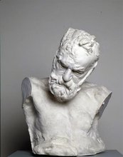 Auguste Rodin, Victor Hugo - "Heroische Büste", erste Fassung Büste eines alten, bärtigen Mannes